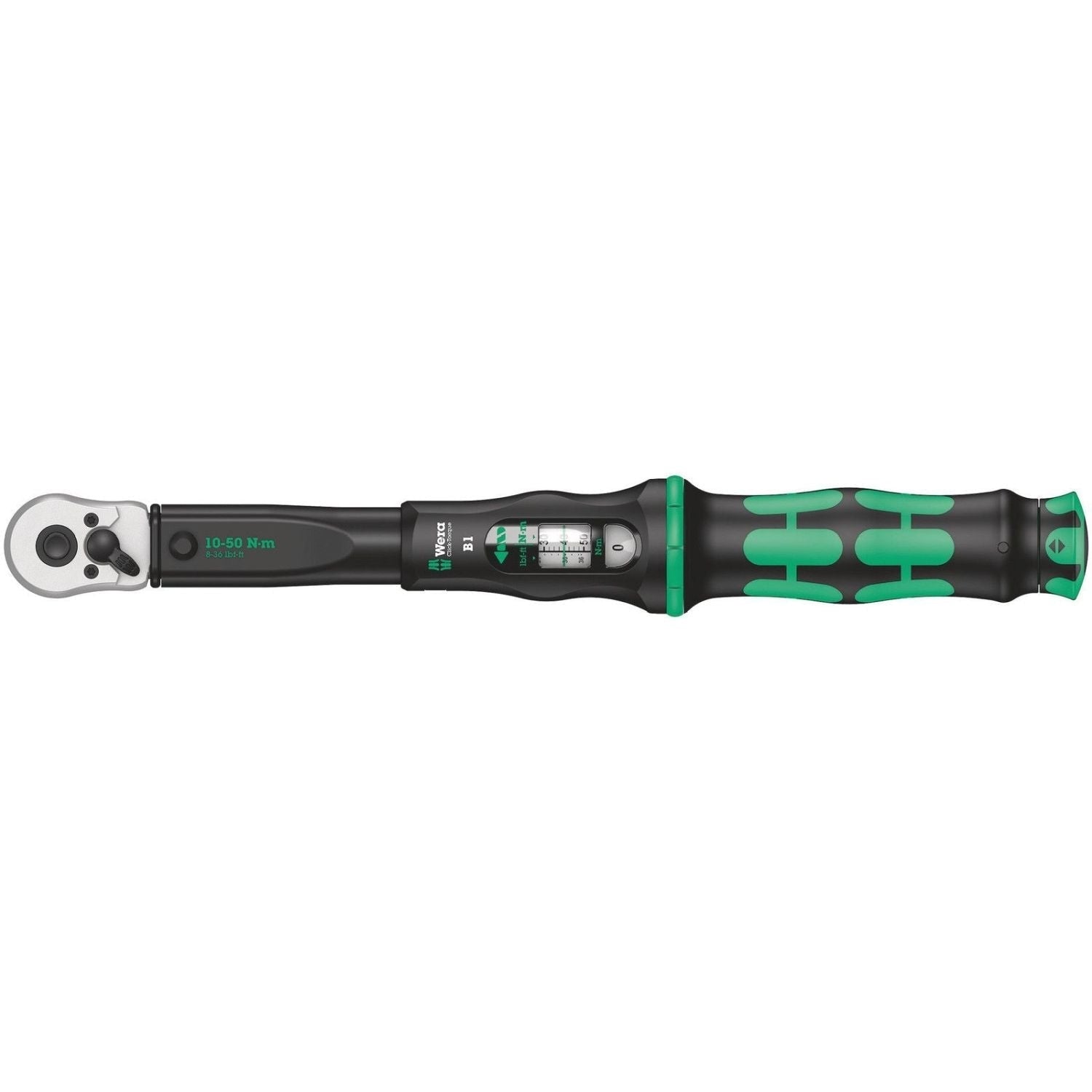 Wera Click-Torque B 1 Torque Wrench With Reversible Ratchet, 10-50 Nm, 3/8-in.x10-50 Nm