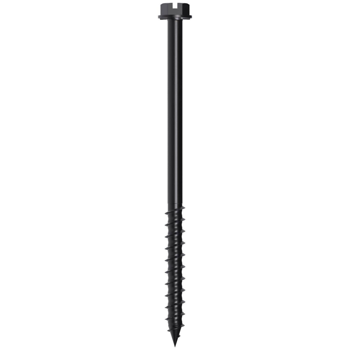 Simpson Strong-Tie TNTBL25400H Titen Turbo, 1/4-in. x 4-in. Hex-Head Concrete and Masonry Screw, Black, 100-Pack