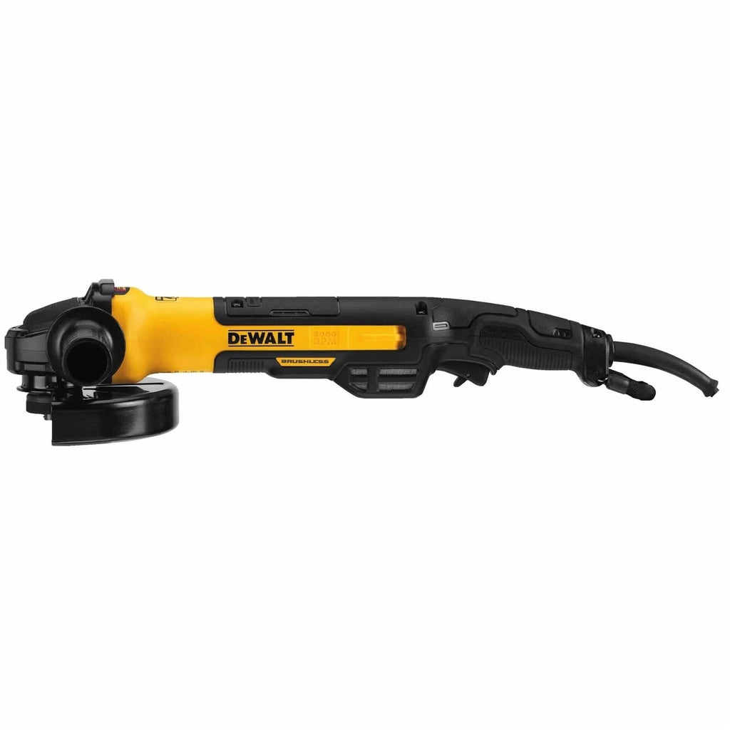 DeWalt DWE43840CN Corded 7" Brushless Small Angle Grinder, Rat Tail, With Kickback Brake, No Lock, Pipeline Cover