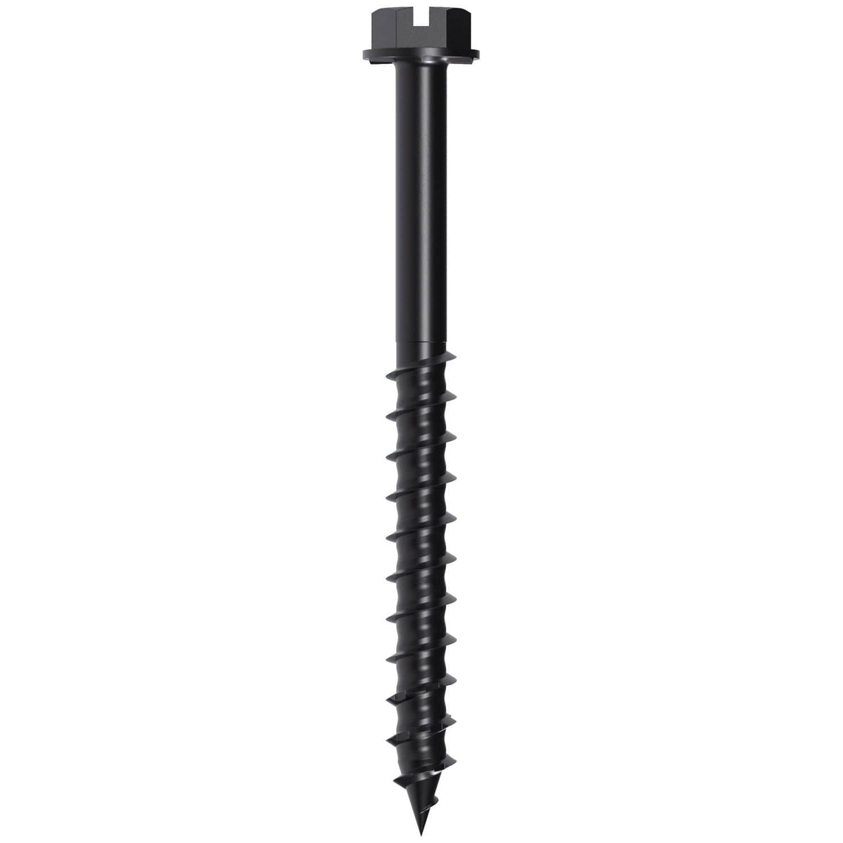 Simpson Strong-Tie TNTBL25234H Titen Turbo, 1/4-in. x 2-3/4-in. Hex-Head Concrete and Masonry Screw, Black, 100-Pack