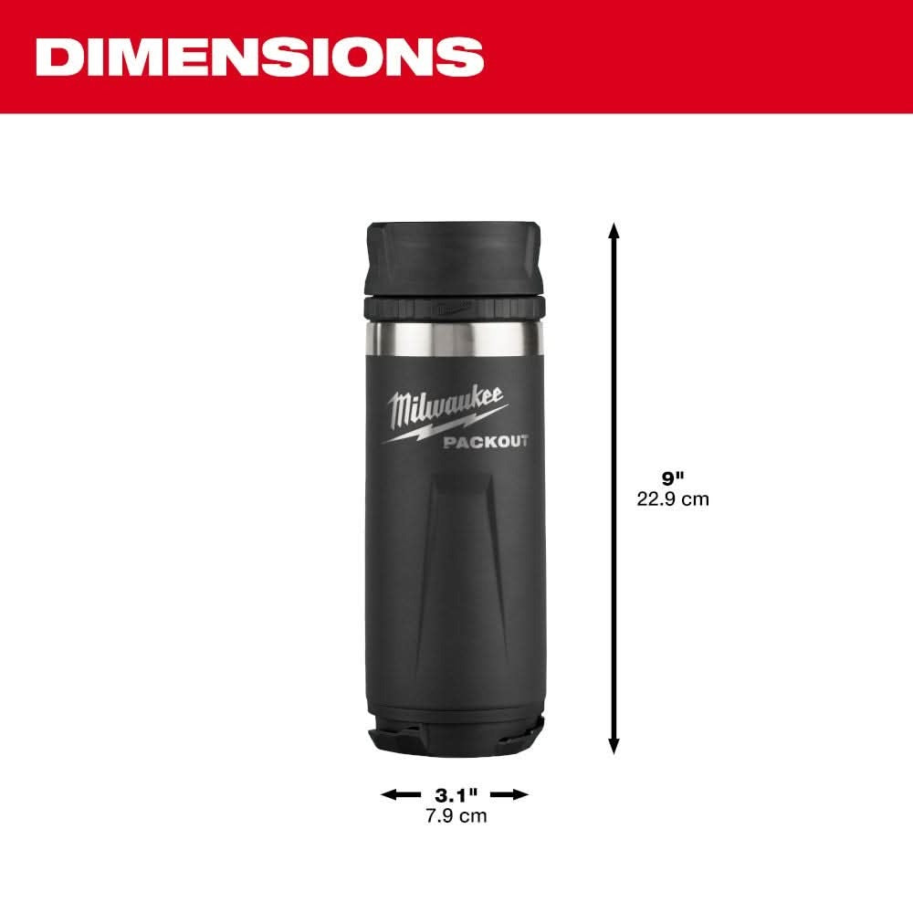 Milwaukee 48-22-8322 20" PACKOUT Tool Bag & 48-22-8395B PACKOUT 18oz Insulated Bottle with Sip Lid