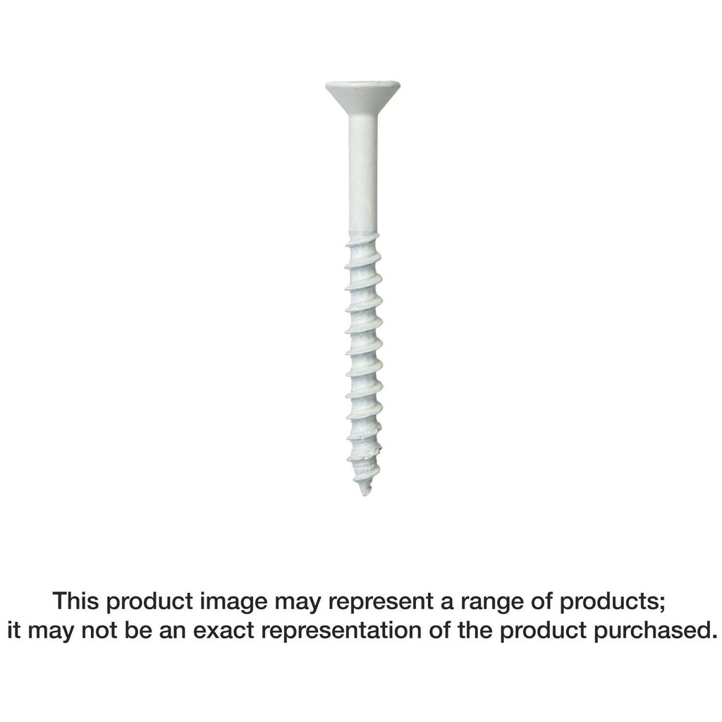 Simpson Strong-Tie TNTW25314TFC75 Titen Turbo, 1/4-in. x 3-1/4-in. 6-Lobe Flat-Head Concrete and Masonry Screw, White, 75-Pack