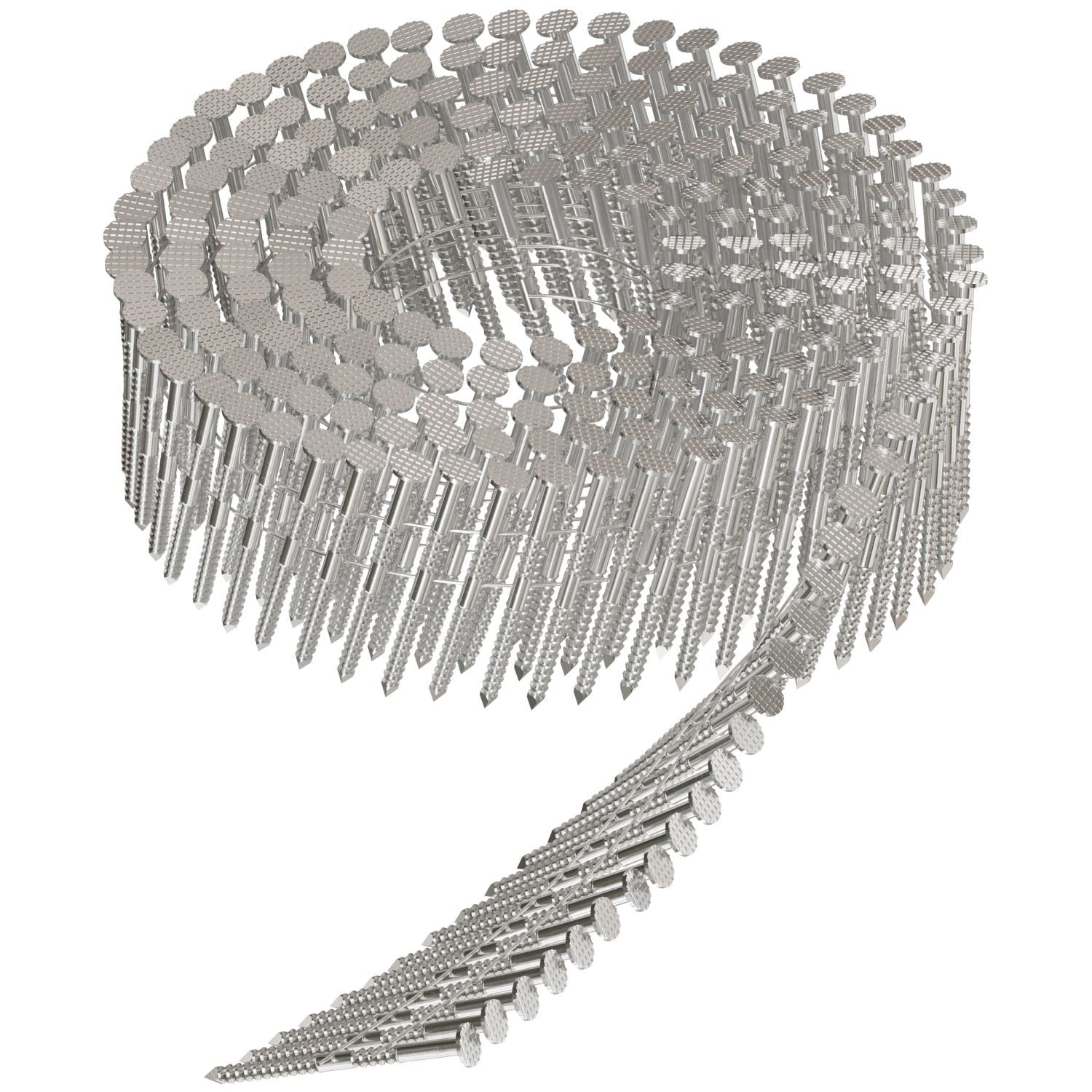 Simpson Strong-Tie S13A150SNBP 15° Wire Coil, Full Round Head, Ring-Shank Siding Nail, 1-1/2-in. Type 304, 1500-Pack