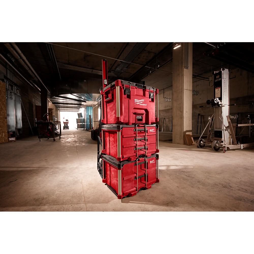 Milwaukee 48-22-8442 PACKOUT 2-Drawer Tool Box With PACKOUT Organizer SHOCKWAVE 100-Piece Impact Bit Set