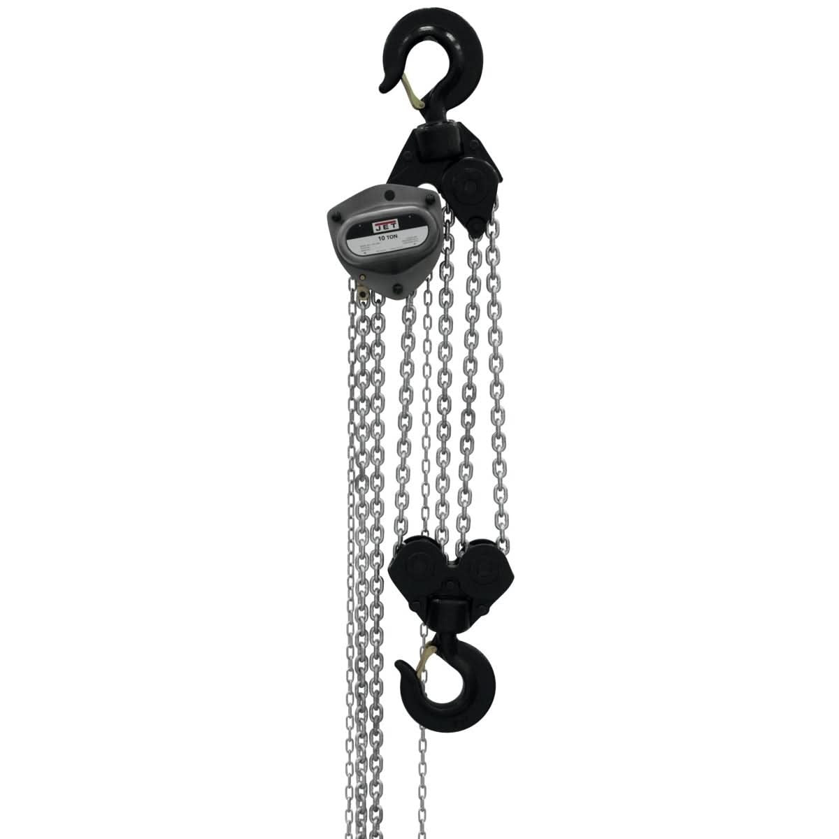 JET 209120 L-100-1000WO-20, 10-Ton Hand Chain Hoist With 20-Foot Lift & Overload Protection