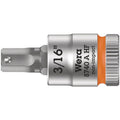 Wera 8740 A Hf Zyklop Bit Socket With Holding Function, 1/4-in. Drive, 3/16-in.x28-mm.