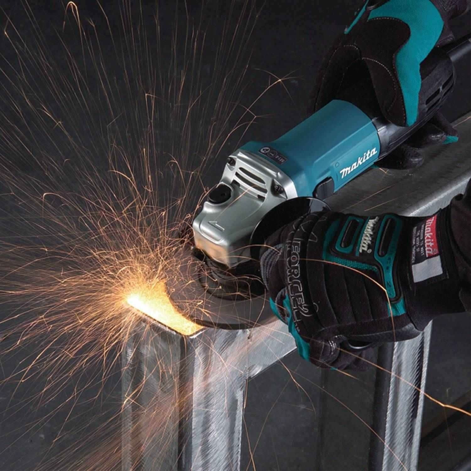 Makita HR2641X1 Corded 1" SDS-PLUS AVT Rotary Hammer (D-handle) and 4-1/2" Angle Grinder