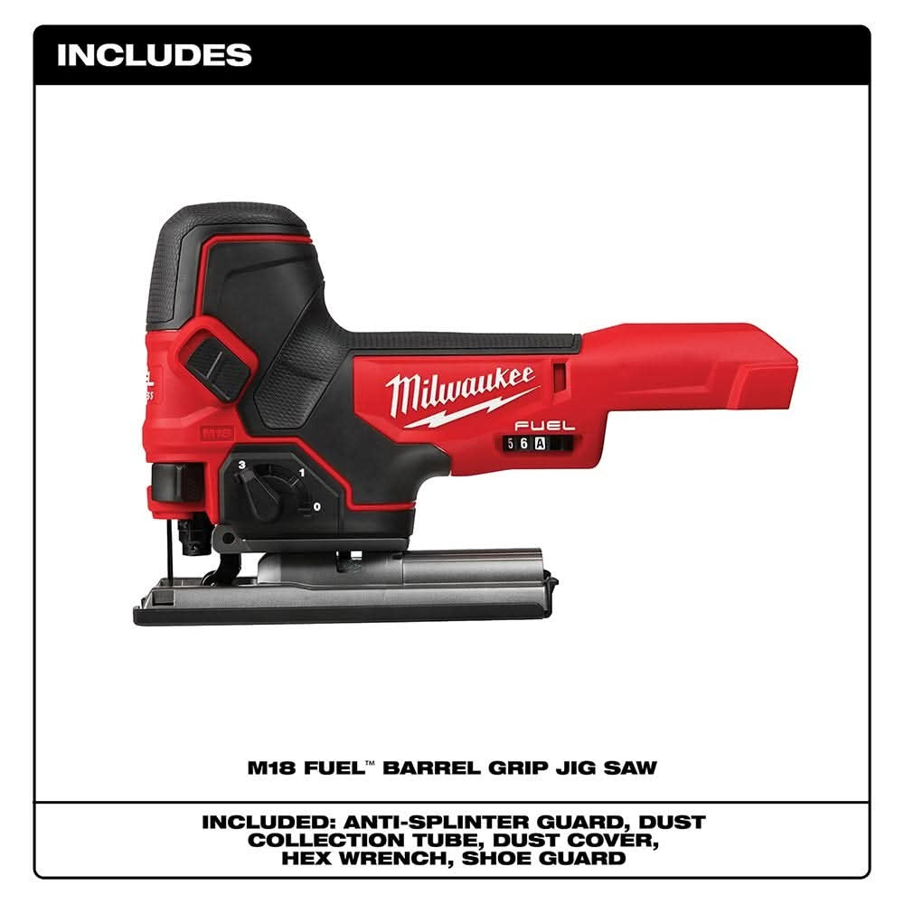 Milwaukee 2737B-20 M18 FUEL Barrel Grip Jig Saw, Tool Only (PROMO)