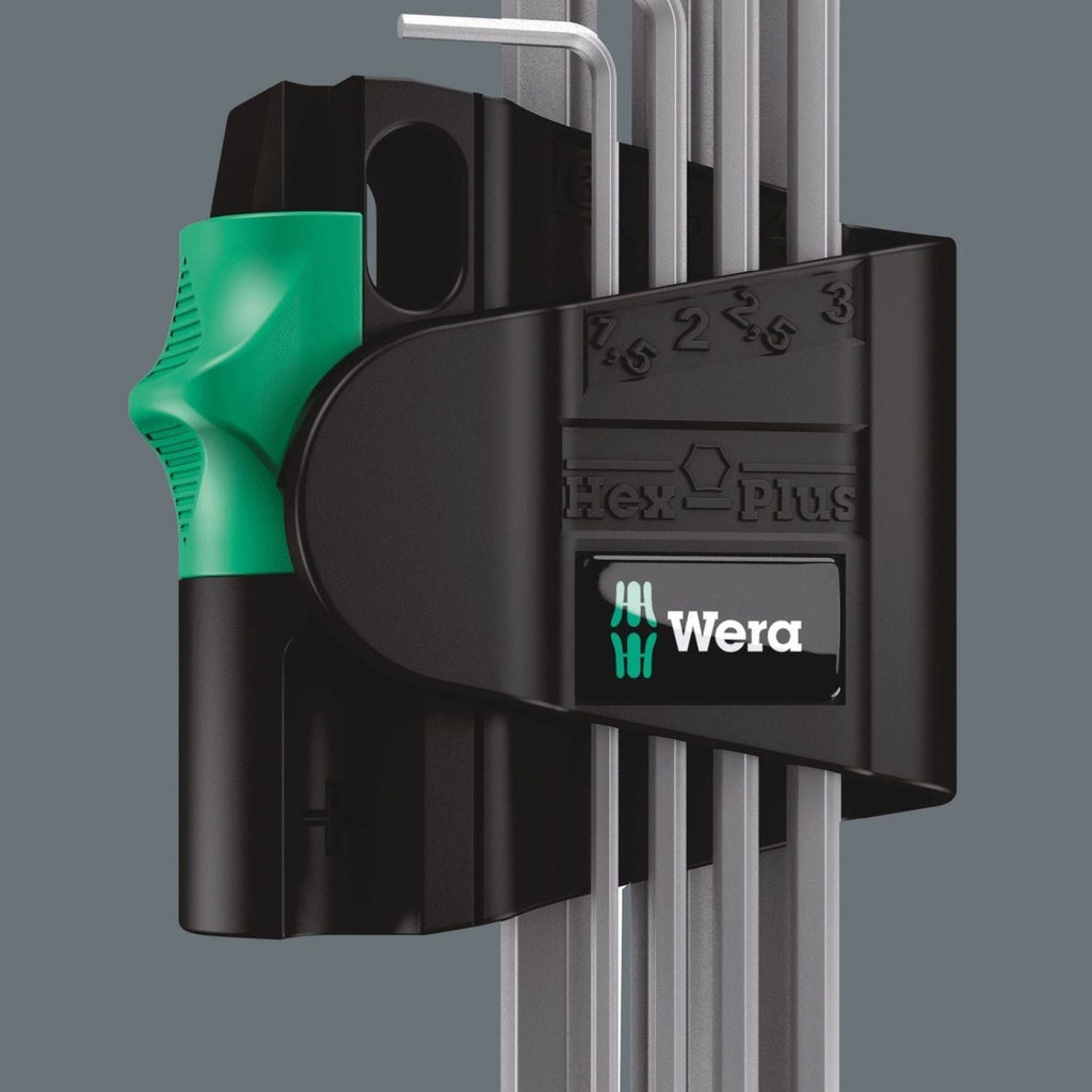 Wera 950/7 Hex-Plus Magnet 1 Magnetic L-Key Set, Metric, Chrome-Plated, 7-Pieces
