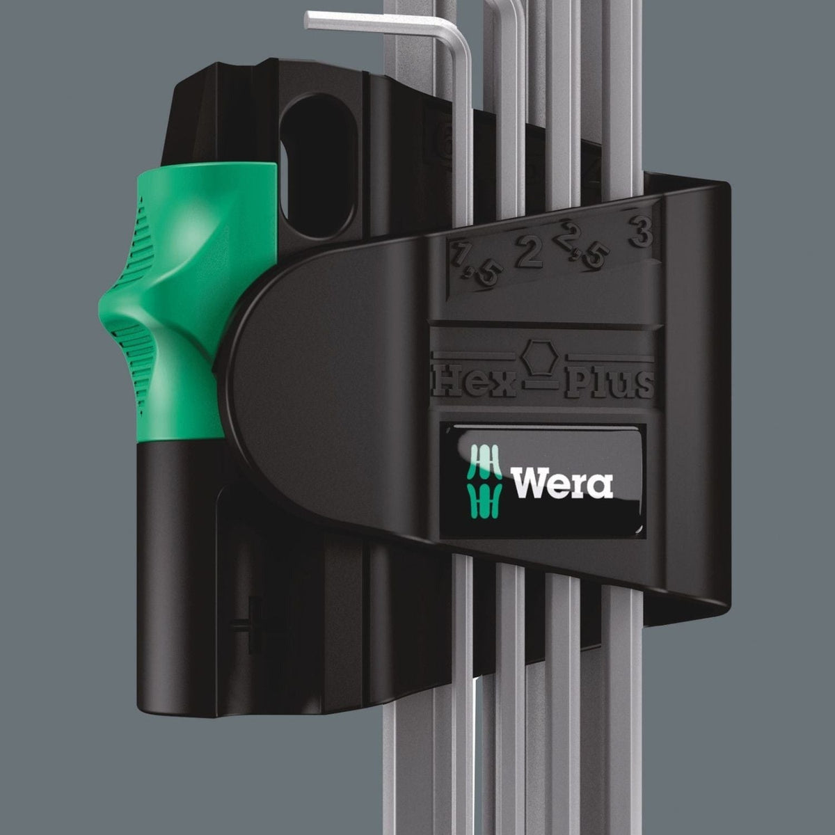 Wera 950/7 Hex-Plus Magnet 1 Magnetic L-Key Set, Metric, Chrome-Plated, 7-Pieces