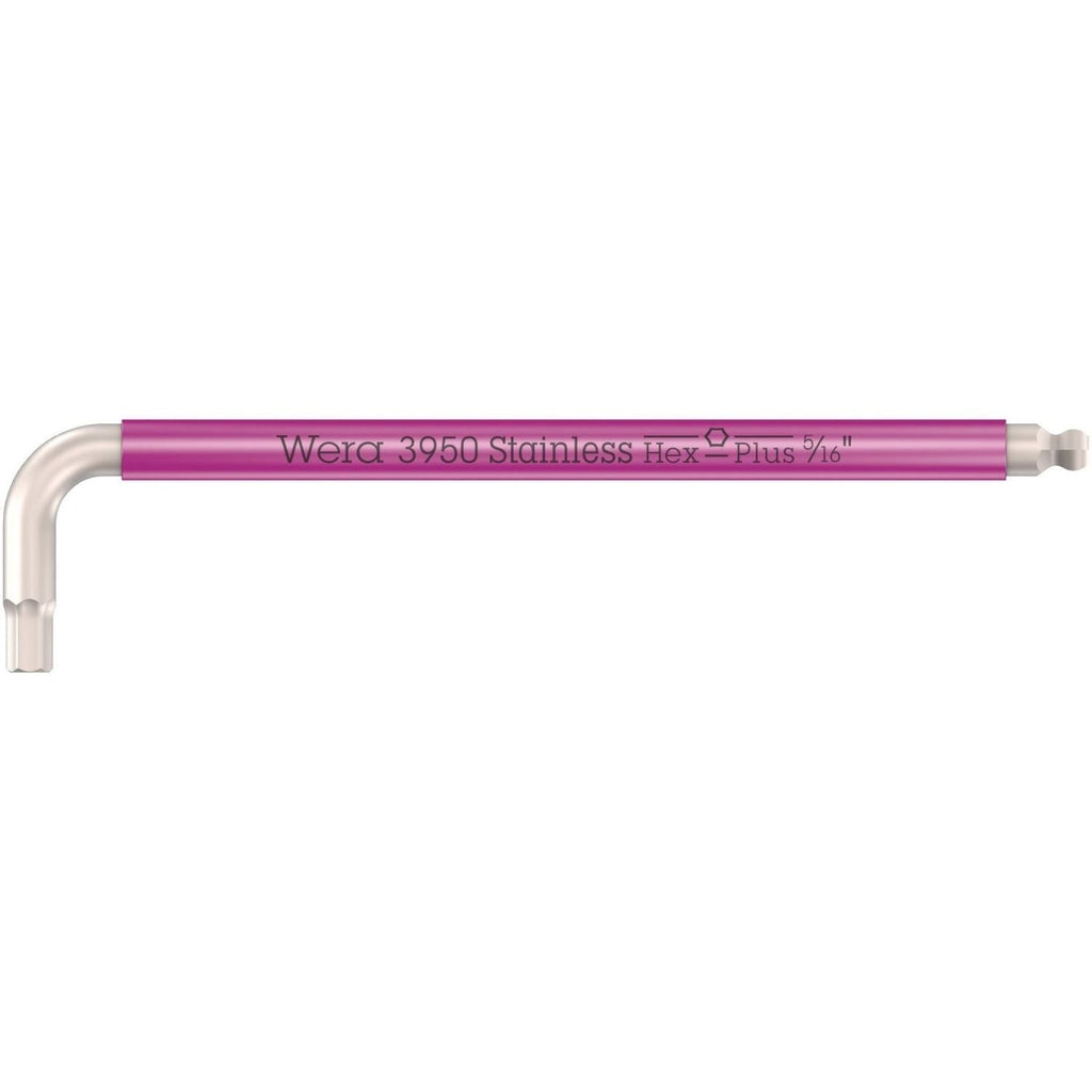 Wera 3950 Spkl Multicolour Imperial L-Keys, Imperial, Stainless, 7/32-in.x172-mm.