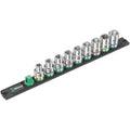 Wera Magnetic Socket Rail C 4 Zyklop Socket Set, 1/2-in. Drive, 9-Pieces