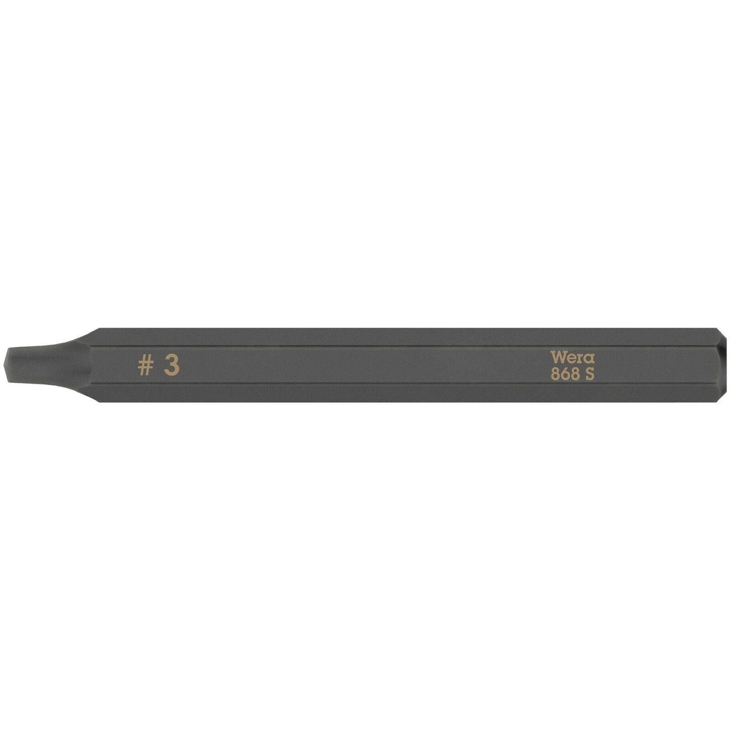 Wera 868 S Square Head Socket Bit For Impact Screwdrivers, # 3x70-mm.