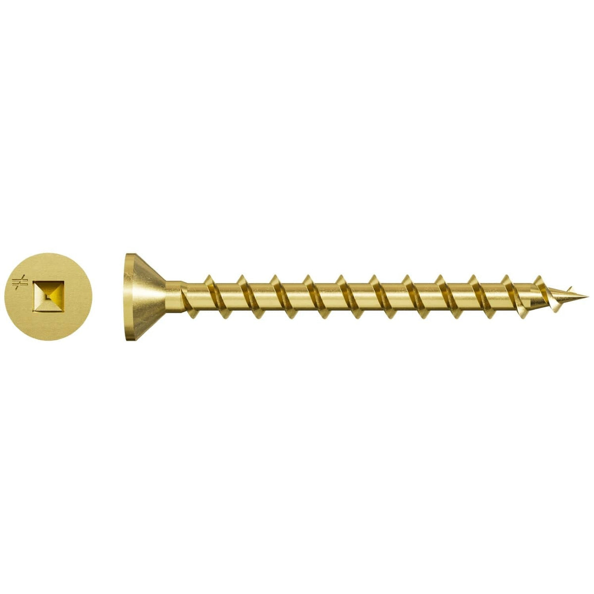 Simpson Strong-Tie WSCLT134S WSCLT Wood Screw (Collated), #8 x 1-3/4-in. #2 Square, Flat Head, Yellow Zinc, 2000-Pack