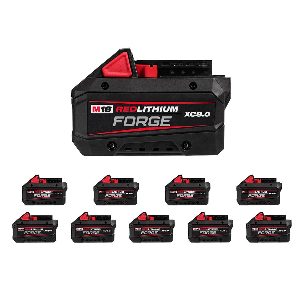 Milwaukee 48-11-1883 M18 REDLITHIUM FORGE XC 8.0Ah Battery, 10-Pack