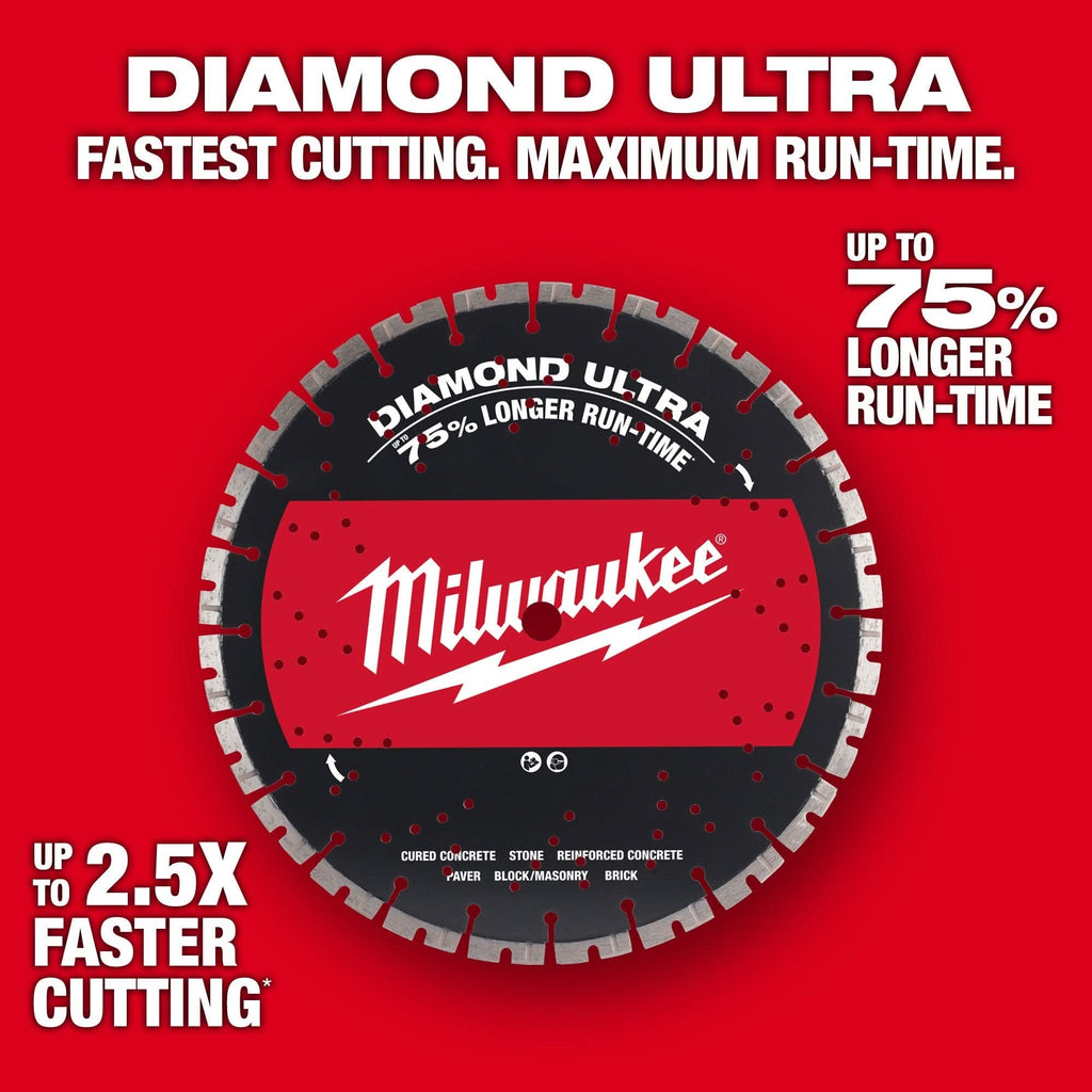 Milwaukee 49-93-7535 12" DIAMOND ULTRA Segmented Turbo, General Purpose Diamond Blade
