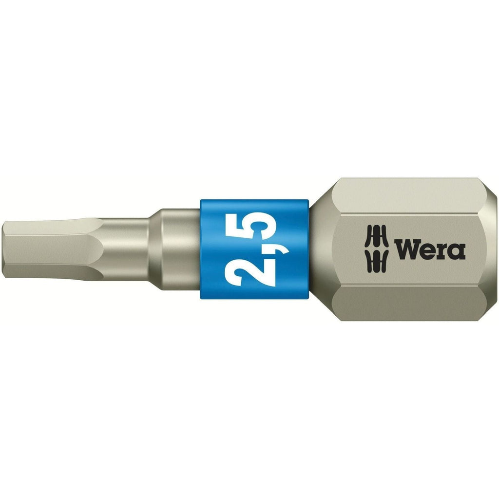 Wera 3840/1 Ts Bit, Stainless, 2.5x25-mm.