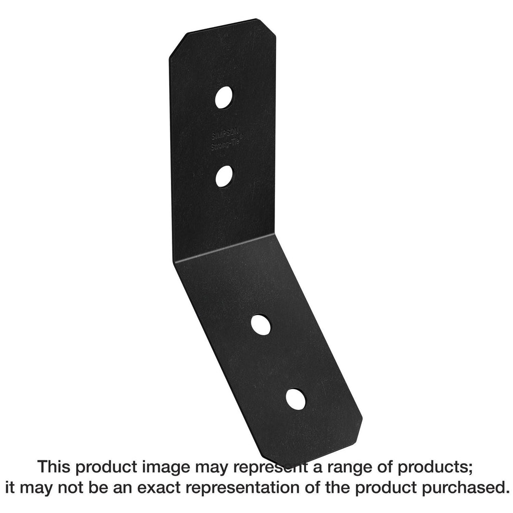 Simpson Strong-Tie APVKB45-4 Outdoor Accents Avant Collection ZMAX, Black Powder-Coated Knee Brace Connector for 4x
