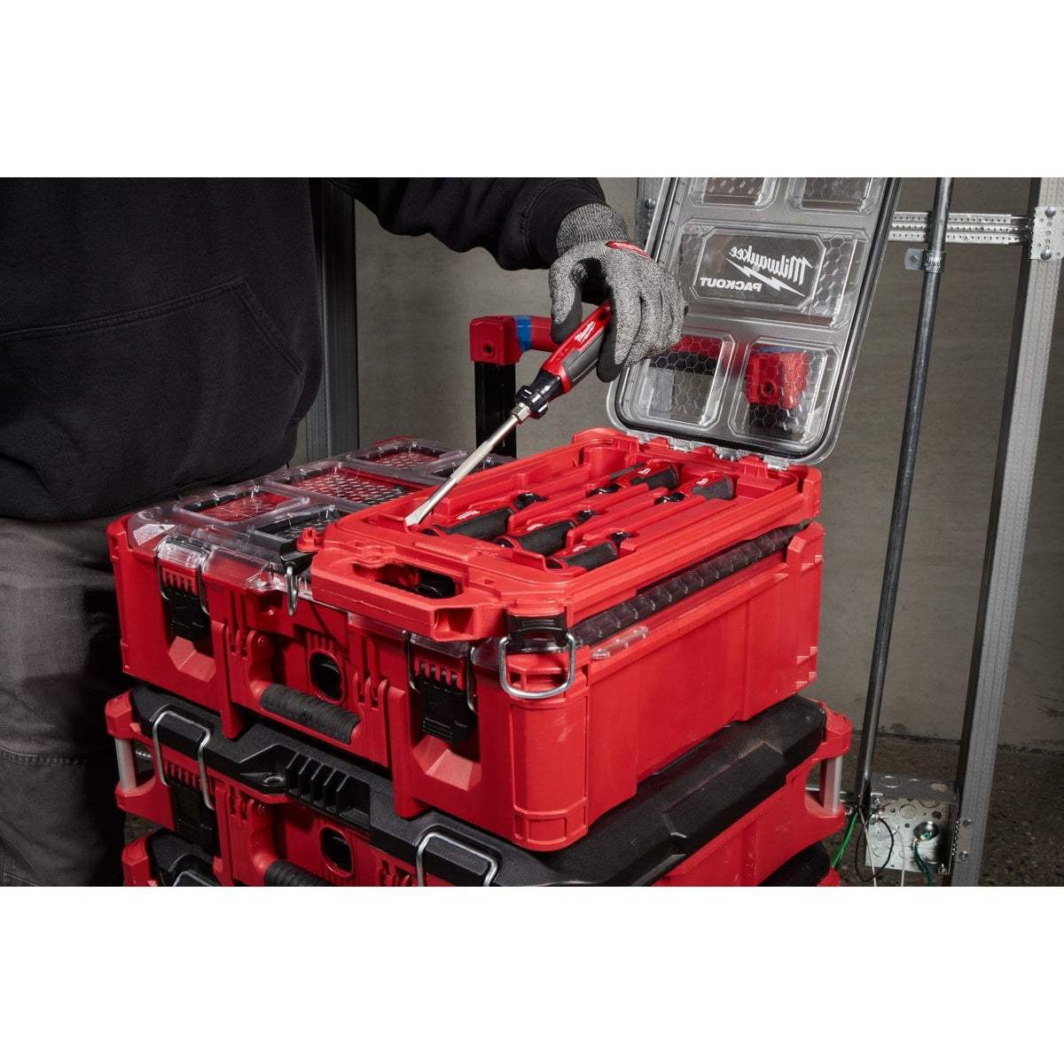 Milwaukee MT200-6P 6-Piece Cushion Grip Screwdrivers PACKOUT Low-Profile Compact Organizer Set