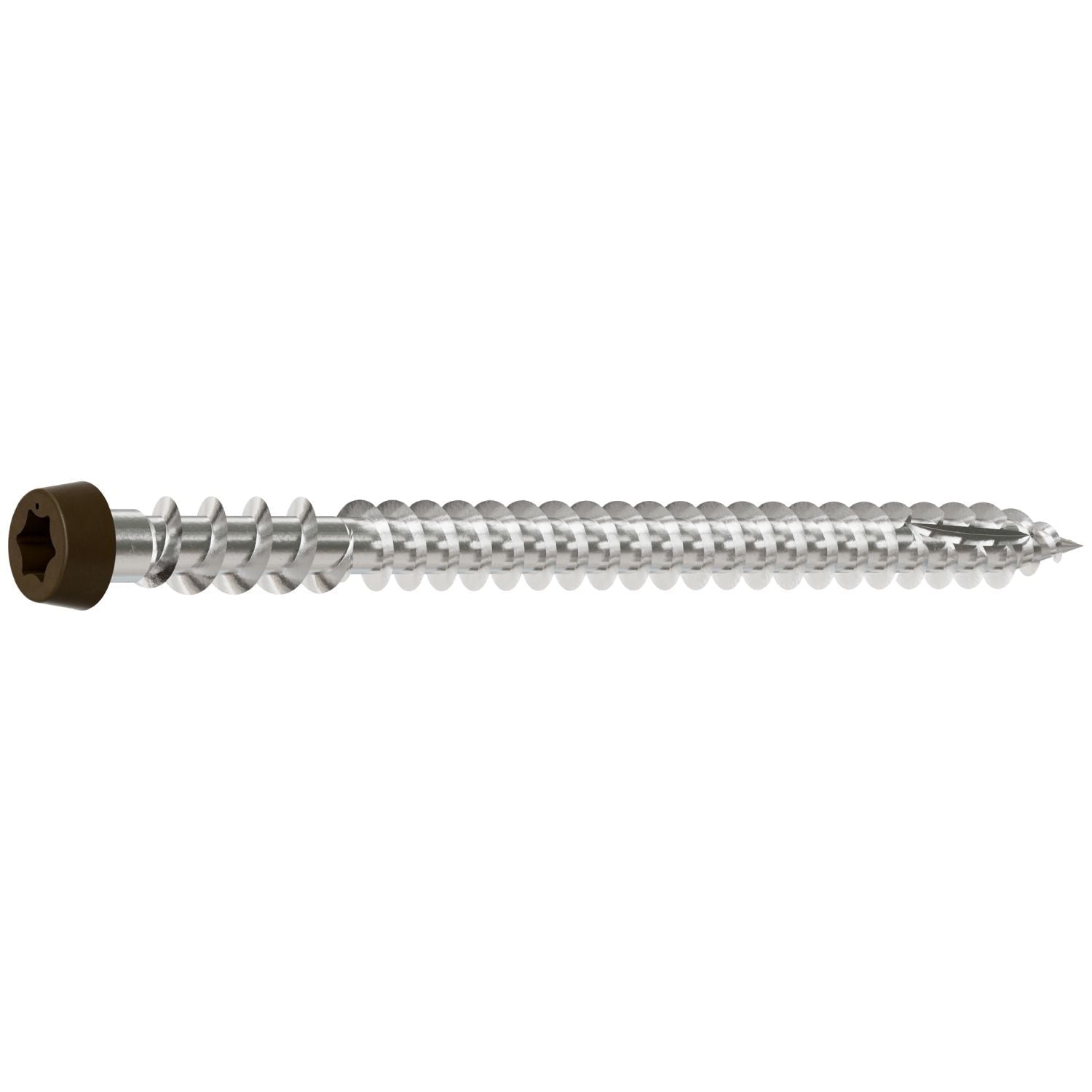 Simpson Strong-Tie DCU234C316BR01 Deck-Drive DCU COMPOSITE Screw, #10 x 2-3/4-in. T20, Type 316, Brown 01, 70-Pack