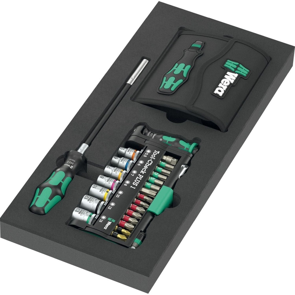 Wera 9750 Foam Insert Kraftform Kompakt And Tool-Check Plus Set 1, 57-Pieces