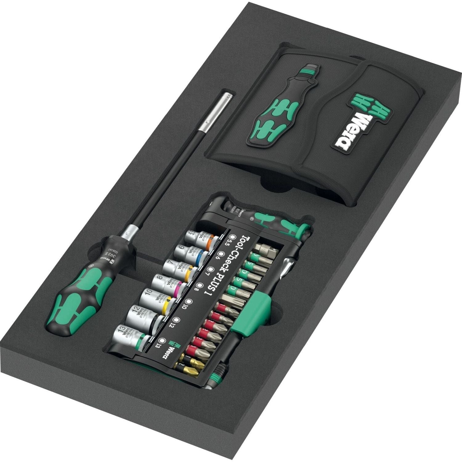 Wera 9750 Foam Insert Kraftform Kompakt And Tool-Check Plus Set 1, 57-Pieces