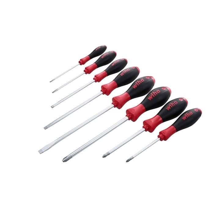 Wiha 30298 8-Piece SoftFinish Slotted and Phillips Screwdriver Set