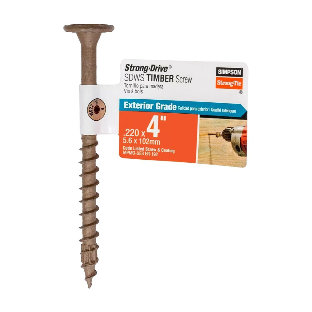 Simpson Strong-Tie SDWS22400DB-RP1 Strong-Drive SDWS TIMBER Screw (Exterior Grade), 0.220-in. x 4-in. T40, Tan