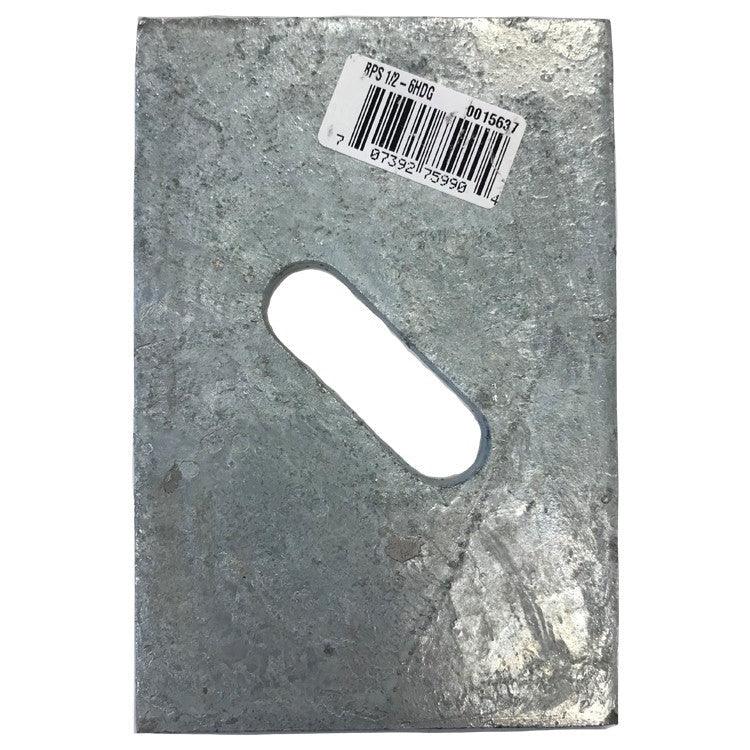 Simpson Strong-Tie BPS 1/2-6HDG BPS 3-in. x 4-1/2-in. HDG Slotted Bearing Plate with 1/2-in. Bolt Dia.