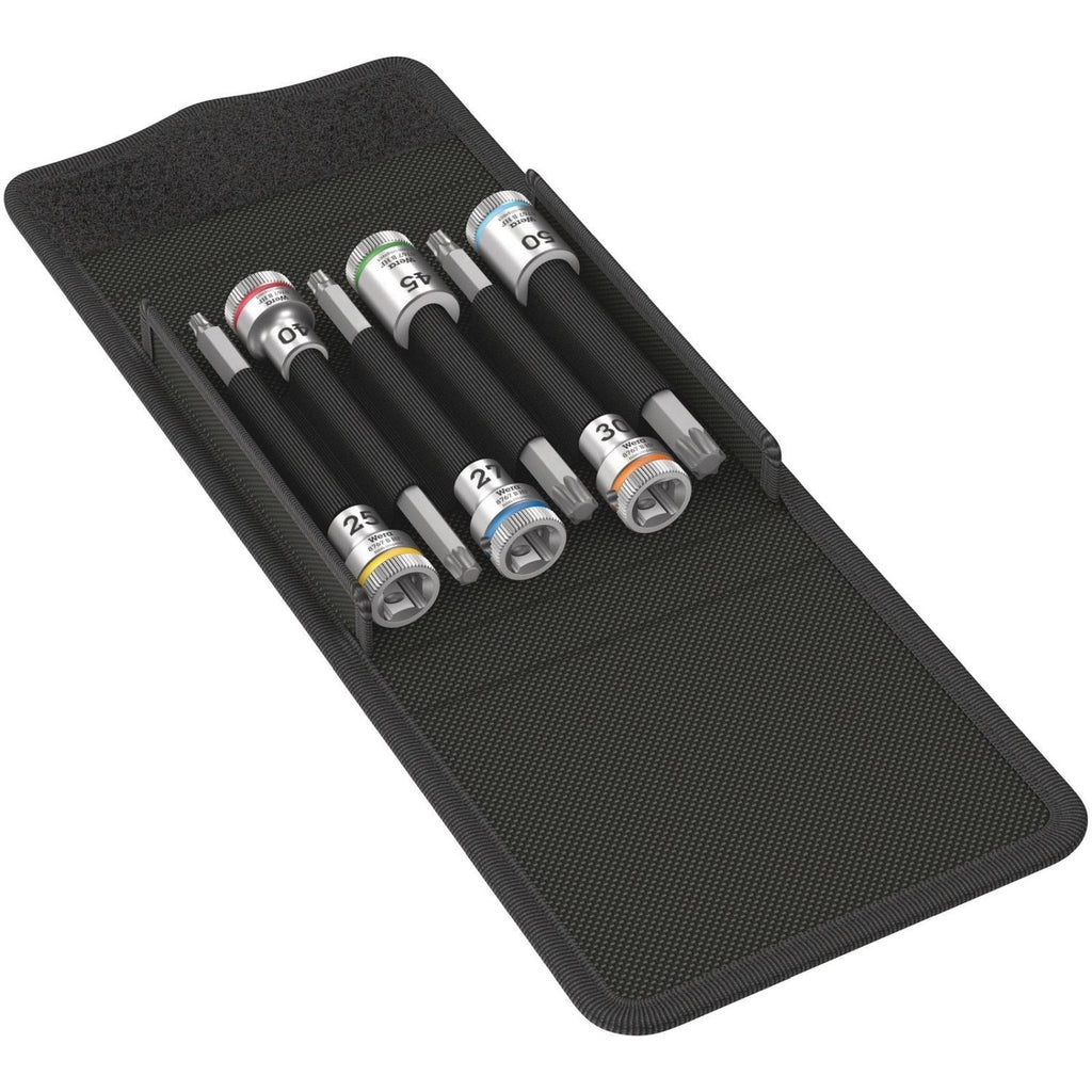 Wera 8767 B Torx Hf 1 Zyklop Bit Socket Set With Holding Function, 3/8-in. Drive, 6-Pieces
