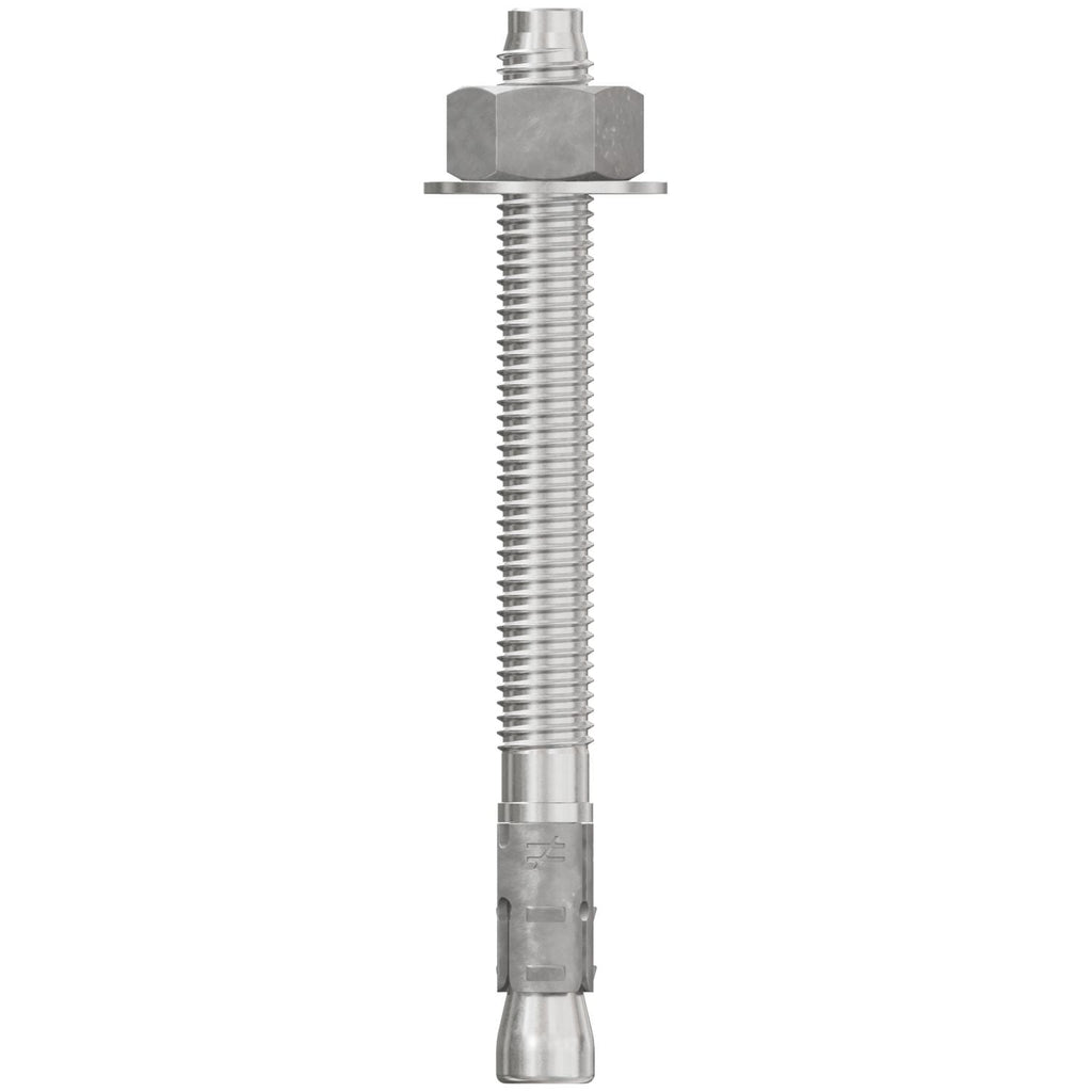 Simpson Strong-Tie STB2-50512S6F25 Strong-Bolt 2, 1/2-in. x 5-1/2-in. Type 316 Stainless-Steel Wedge Anchor, Fully Assembled, 25-Pack
