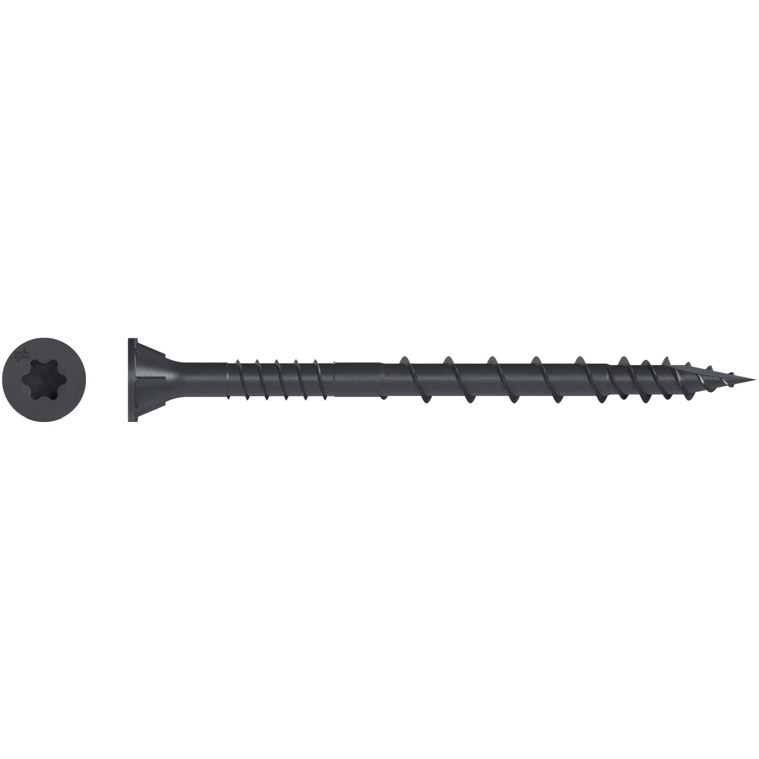 Simpson Strong-Tie DSVBK212R240 Deck-Drive DSV WOOD Screw, #10 x 2-1/2-in. T25, Flat Head, Quik Guard, Black, 240-Pack