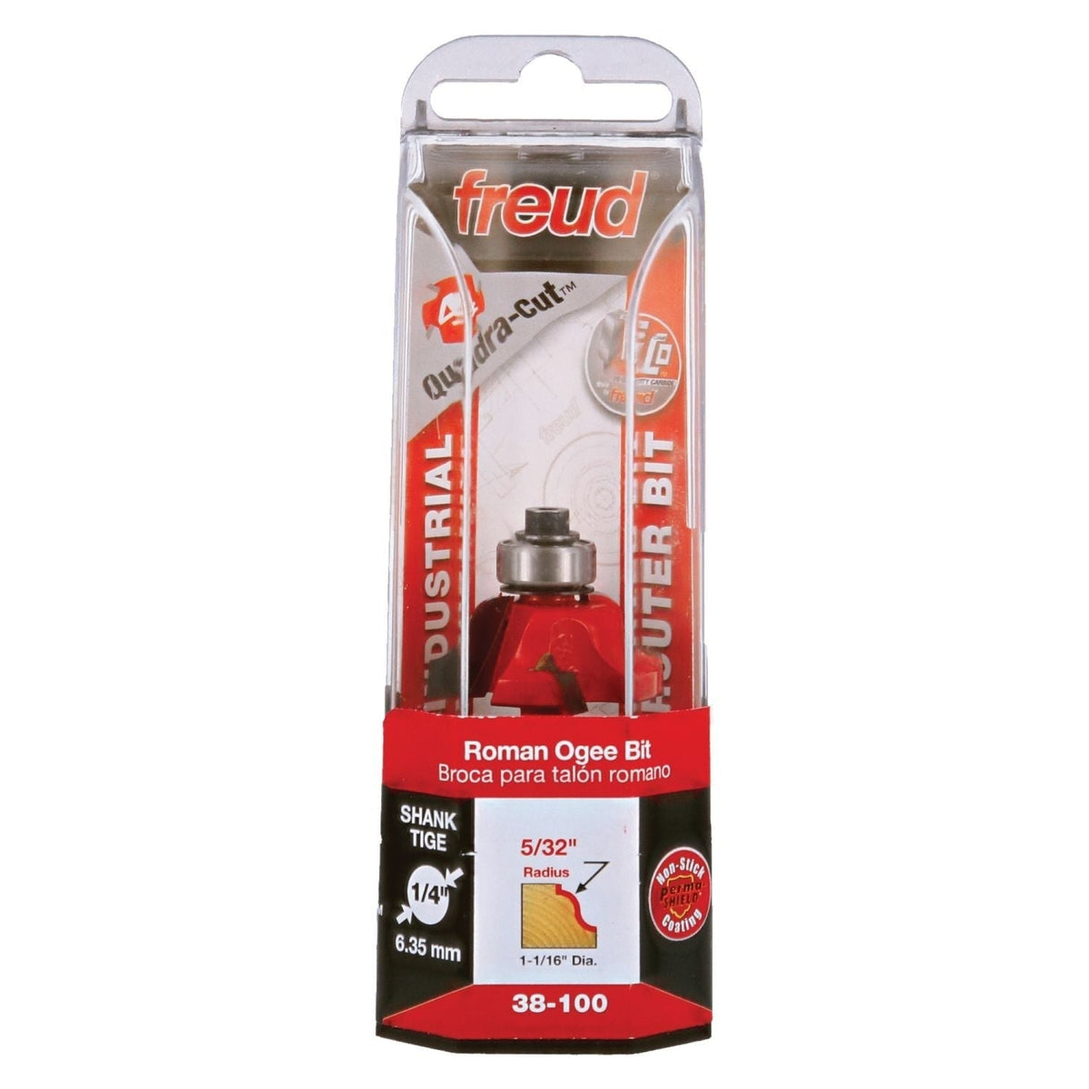 Freud 38-100 1-1/16-Inch Roman Ogee Router Bit (Quadra-Cut)