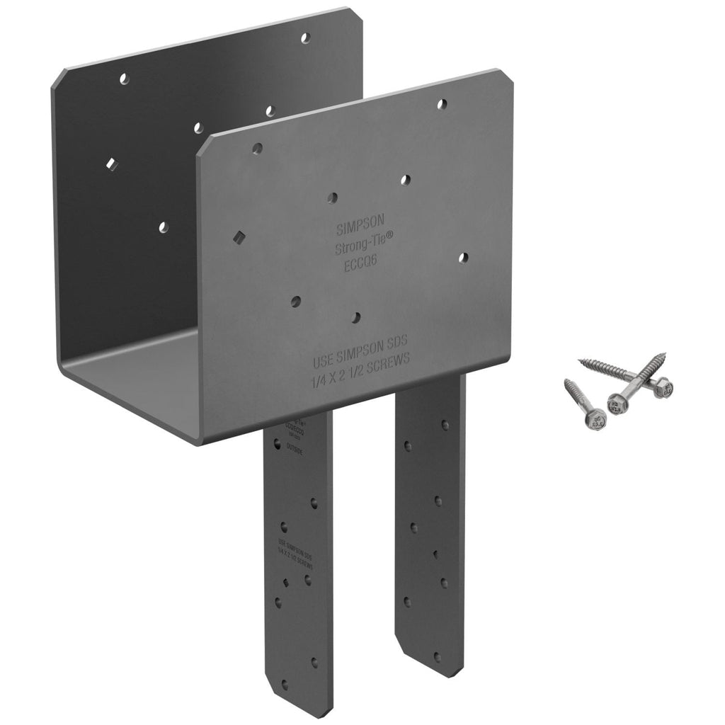 Simpson Strong-Tie ECCQ64SDS2.5 ECCQ End Column Cap for 6x Beam, 4x Post, with Strong-Drive SDS Screws