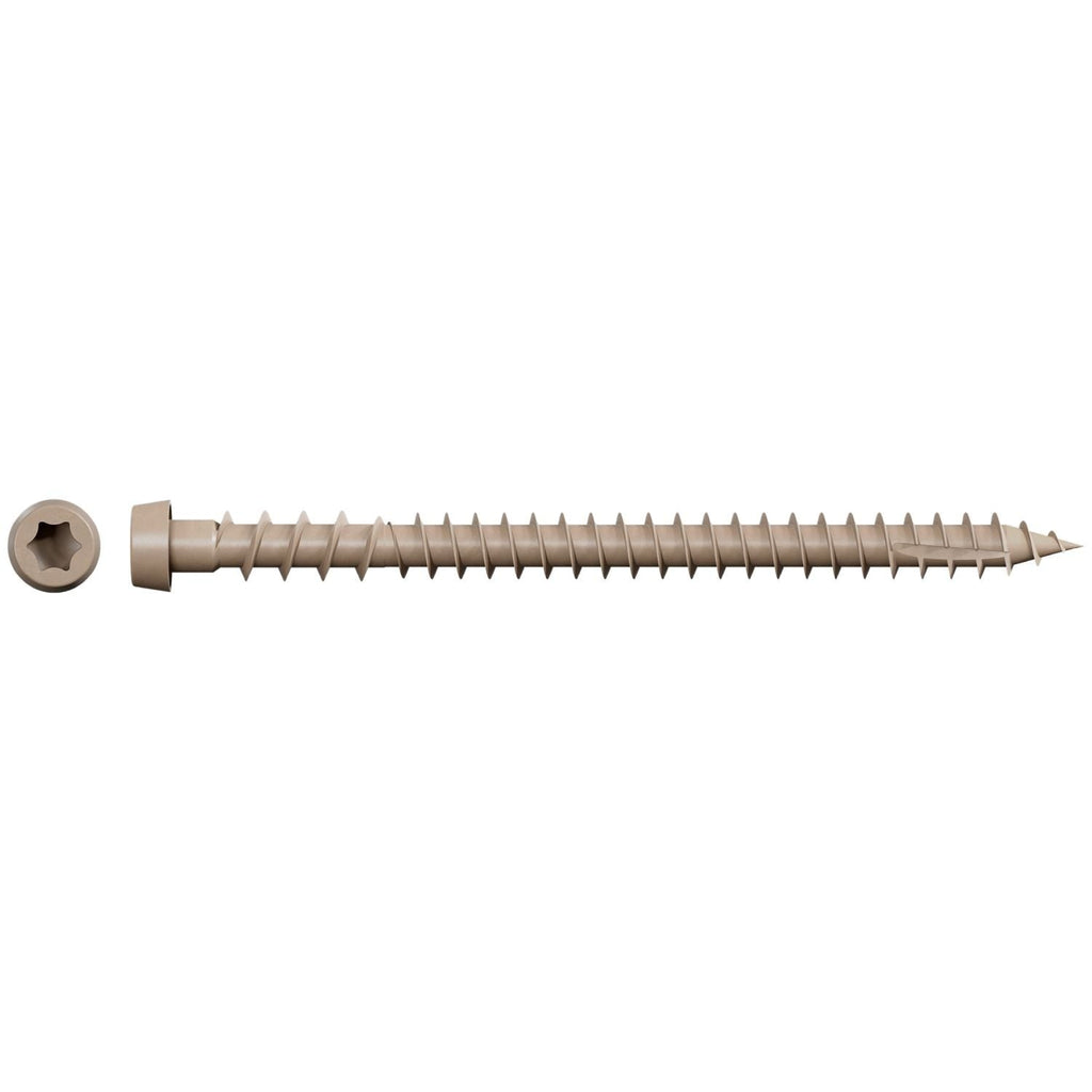 Simpson Strong-Tie DCU234SGR01 Deck-Drive DCU COMPOSITE Screw (Collated), #10 x 2-3/4-in. Quik Guard Gray 01, 1000-Pack