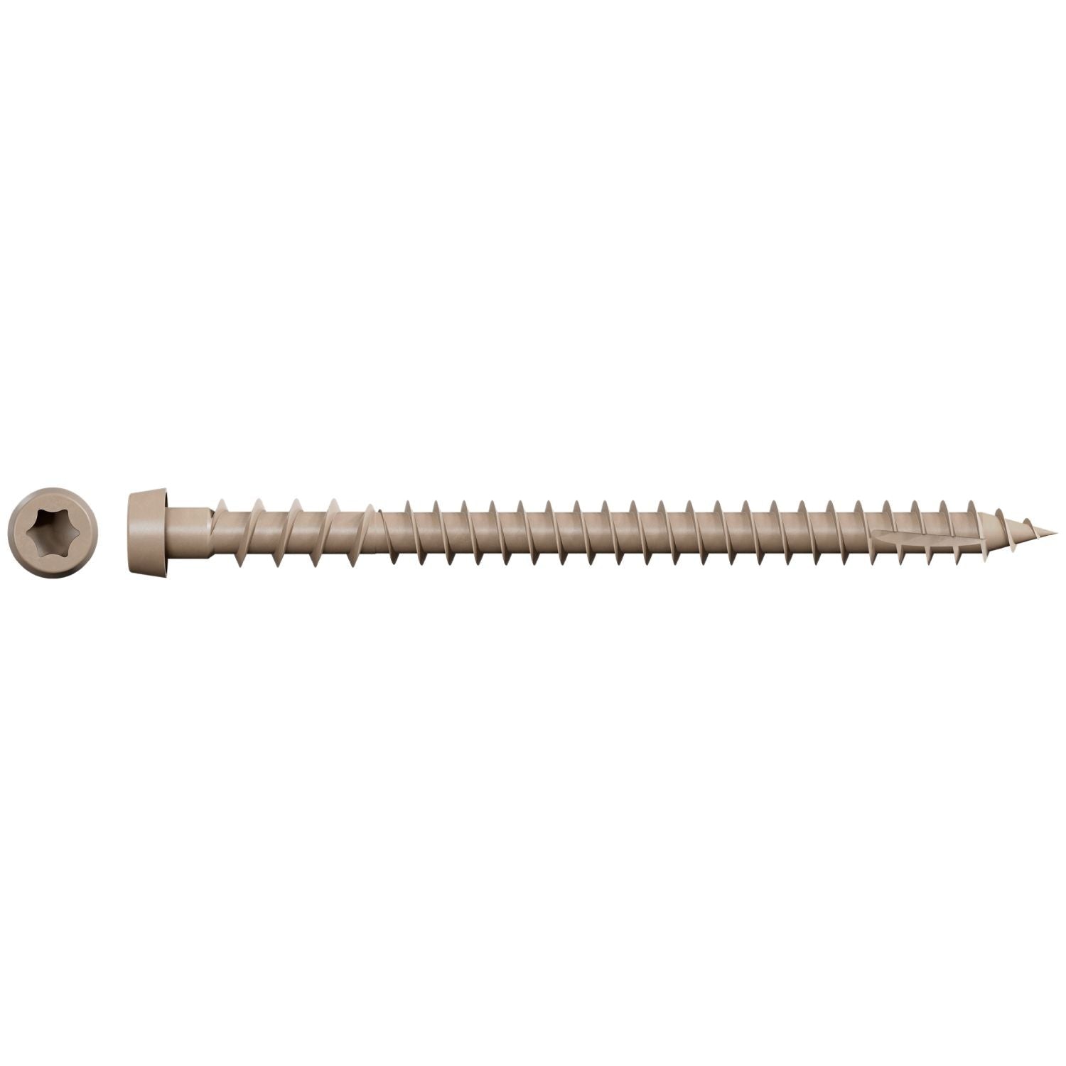 Simpson Strong-Tie DCU234SGR01 Deck-Drive DCU COMPOSITE Screw (Collated), #10 x 2-3/4-in. Quik Guard Gray 01, 1000-Pack