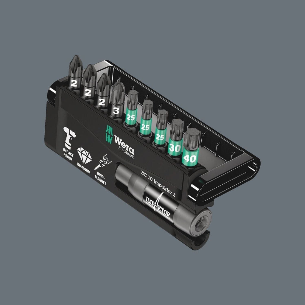Wera Bit-Check 10 Impaktor 3, 10-Pieces
