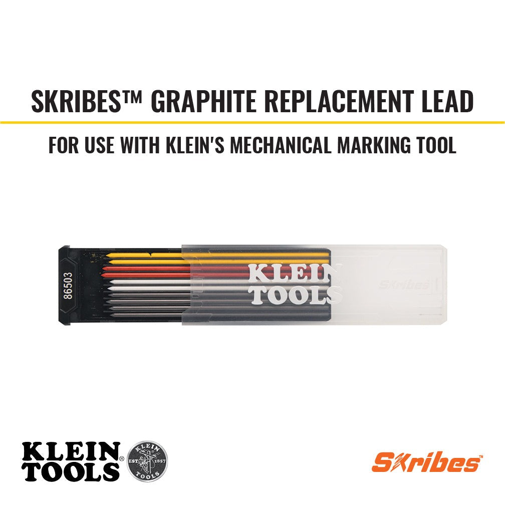 Klein 86503 Skribes Replacement Leads, Multi-Color, 10-Pack
