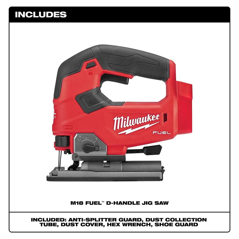 Milwaukee 2737-20 M18 Fuel D-Handle Jig Saw, Tool Only