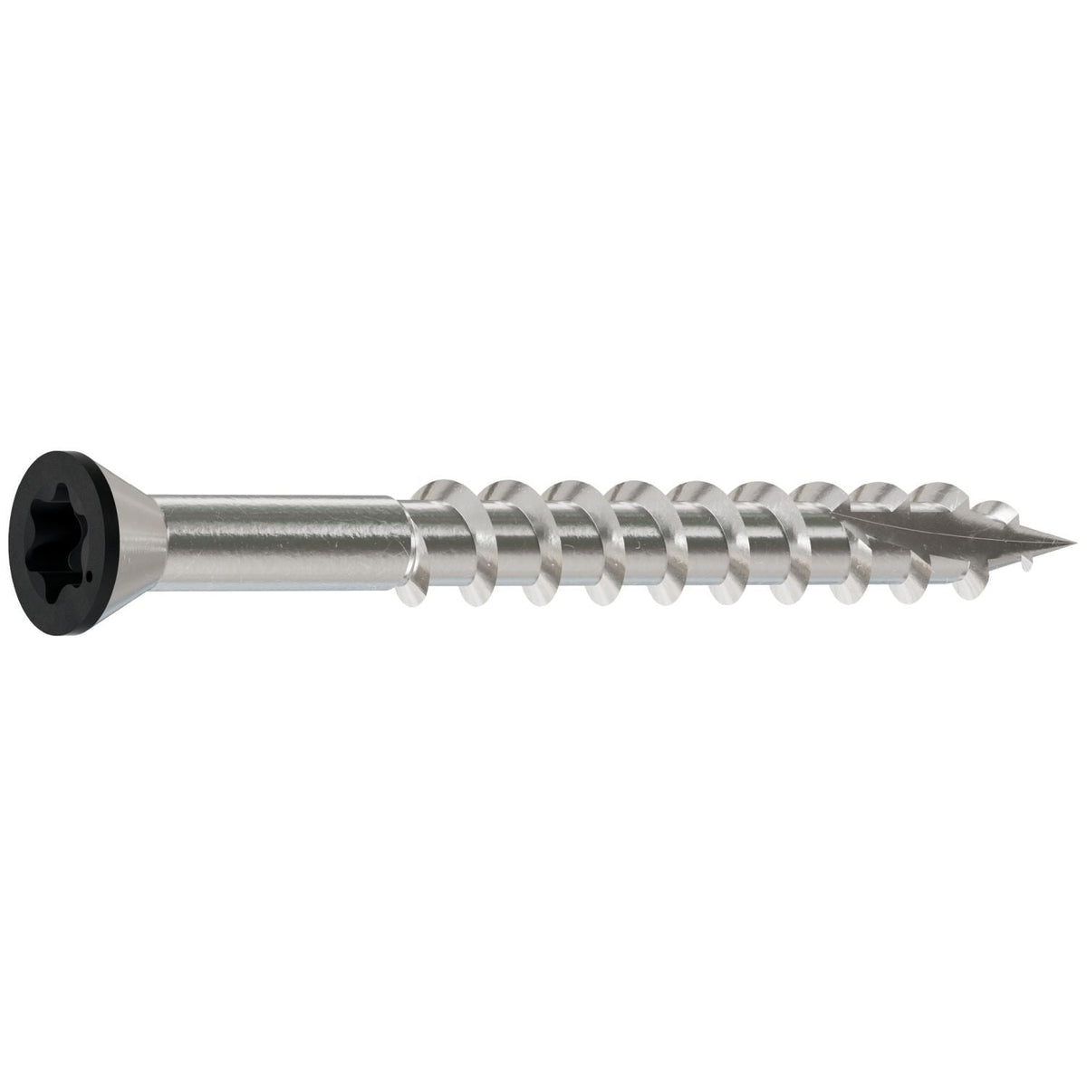 Simpson Strong-Tie T07162FT20BK Trim-Head Screw, 6-Lobe Drive, #7 x 1-5/8-in. T-15 Type 316, Black, 20-Pack