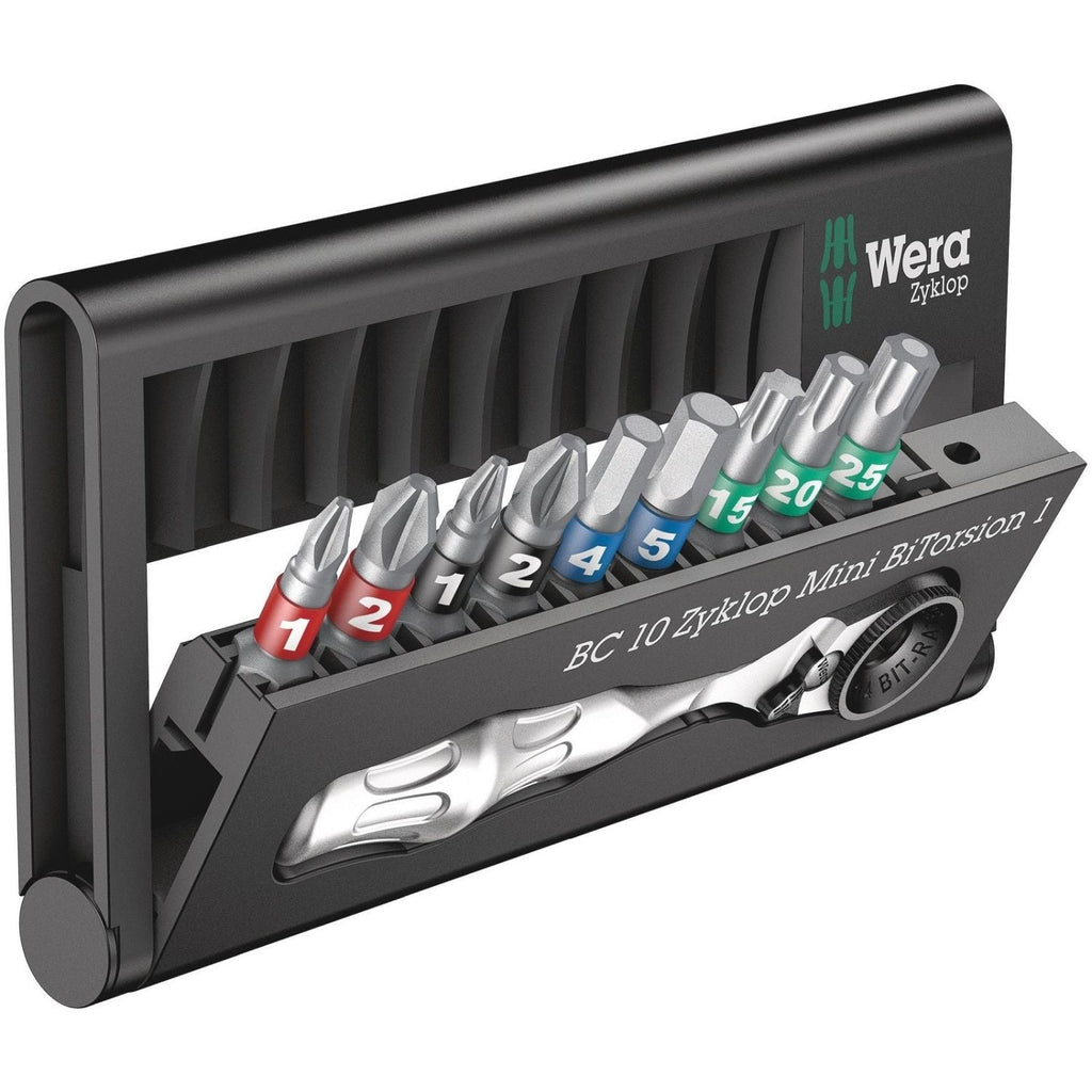 Wera Bit-Check 10 Zyklop Mini Bitorsion 1, 10-Pieces