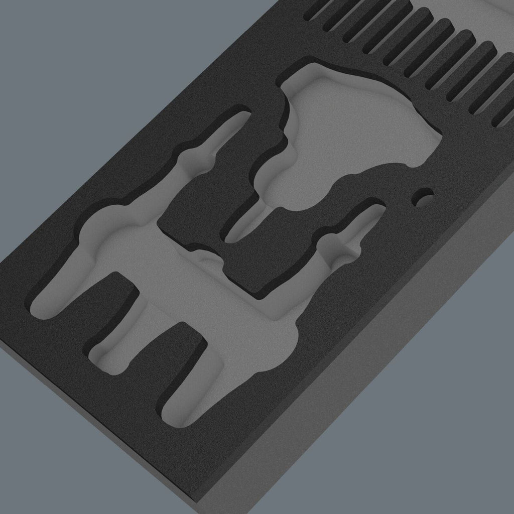 Wera 9852 Foam Insert Kraftform Kompakt Ratchet Set 1, Empty, 172x30x392-mm.