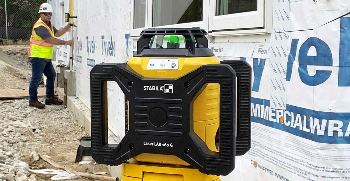Stabila 04500TR LAR 160 G Rotation Laser Set With Tripod and Grade Rod