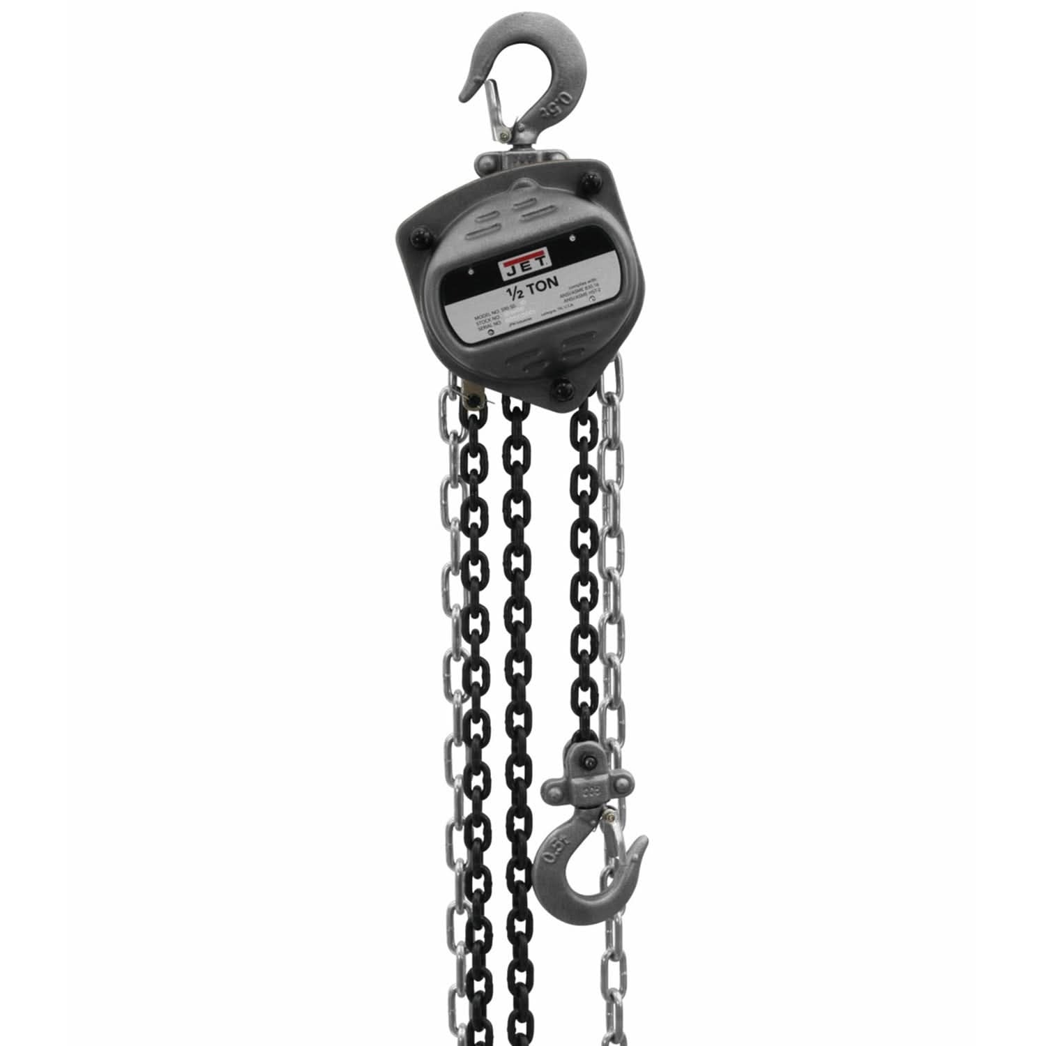Jet 101901 S90-050-15 1/2-Ton Hand Chain Hoist With 15-Foot Lift