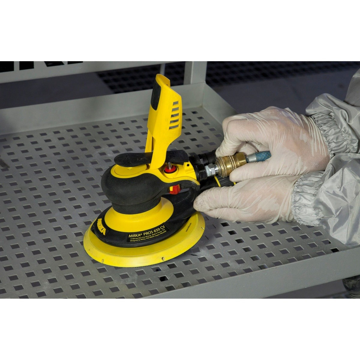Mirka PROS 5-in. 5 mm Pneumatic Random Orbital Sander with Fleece Dust Bag (MRP-550SGV)