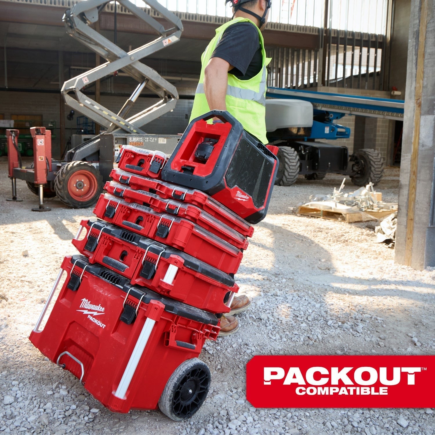 Milwaukee 2956-20 M18 Bluetooth PACKOUT Radio + Charger, Tool Only
