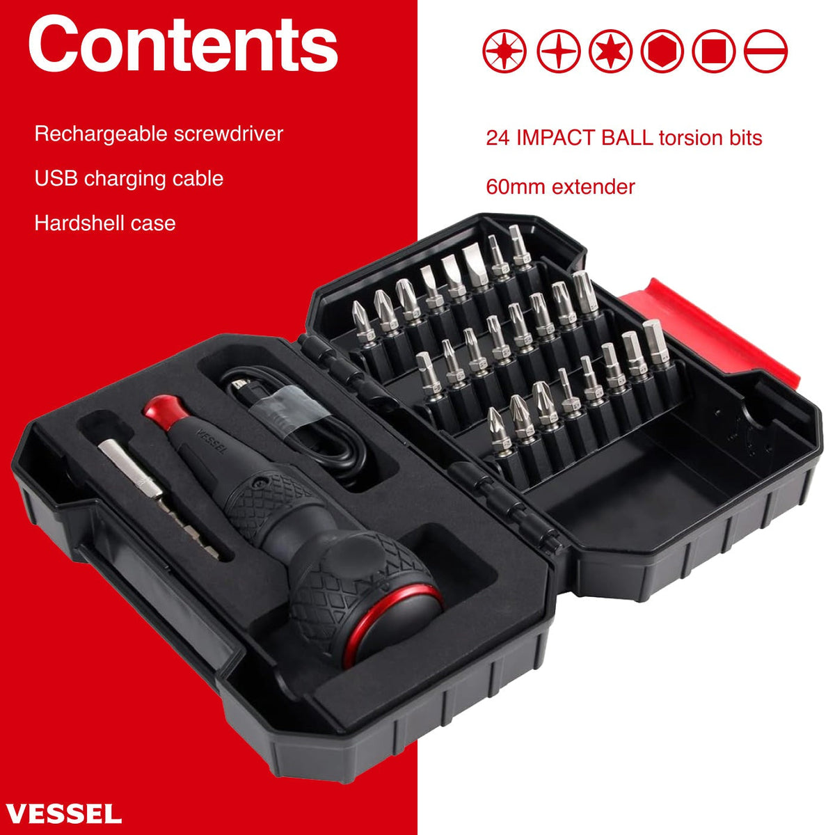 Vessel 220USB25U e-ASSIST Screwdriver