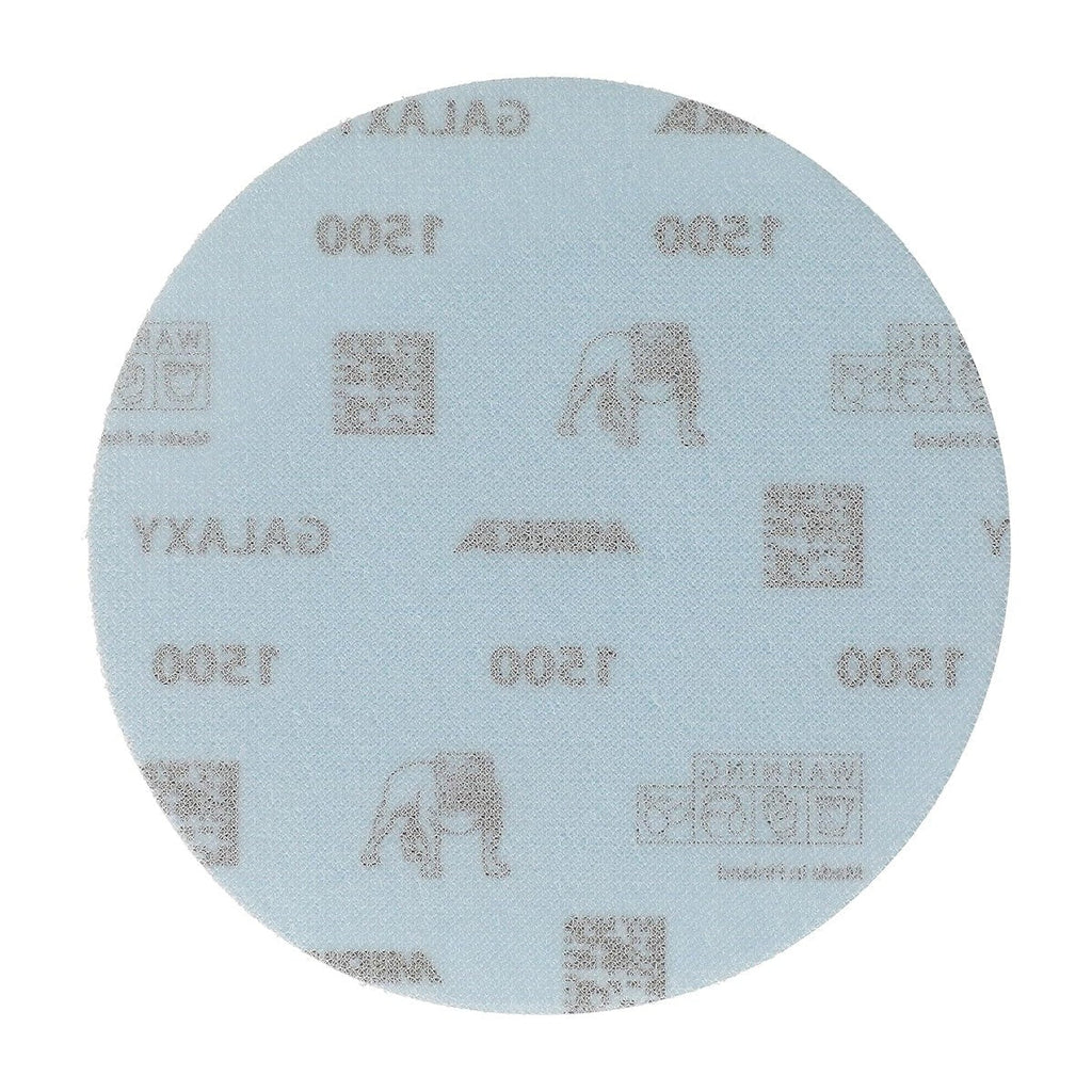 Mirka Galaxy 6-in. 1500 Grit Hook and Loop Sanding Discs, 50-Pack for Epoxy, Wood, and Metal (FY-622-1500)
