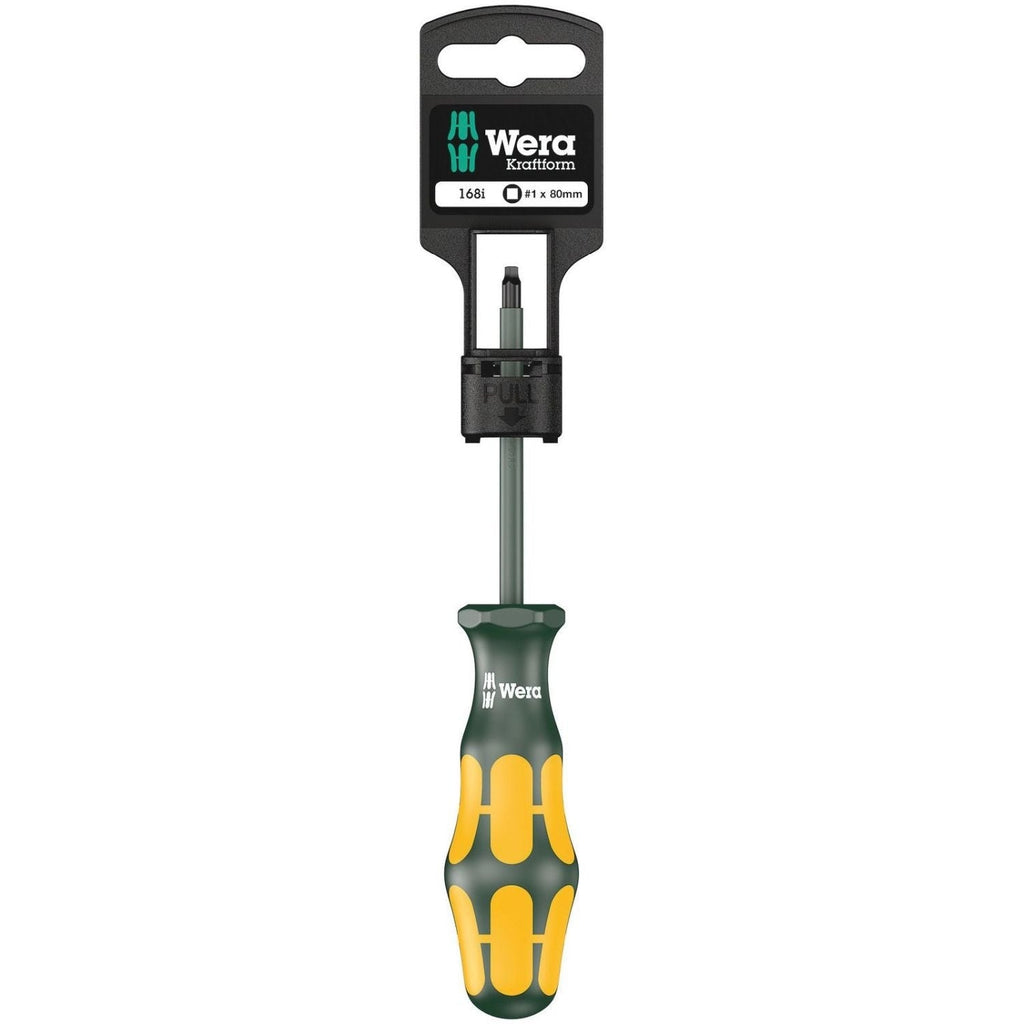 Wera 168 I SB VDE Insulated Screwdriver For Square Socket Head Screws, # 1x80-mm.