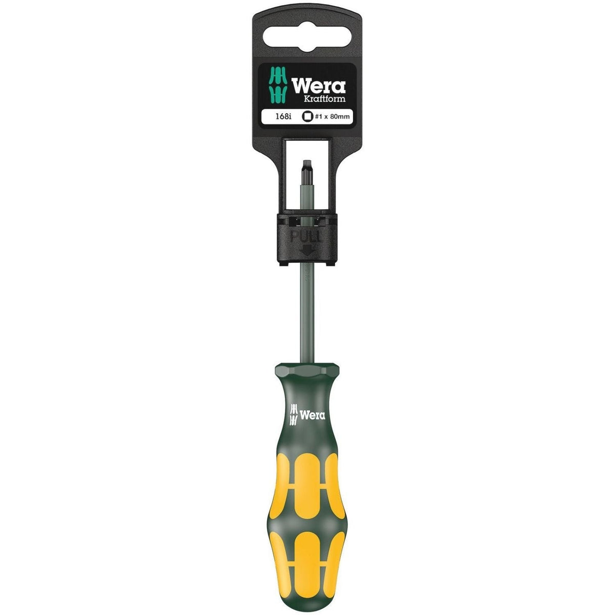 Wera 168 I SB VDE Insulated Screwdriver For Square Socket Head Screws, # 1x80-mm.